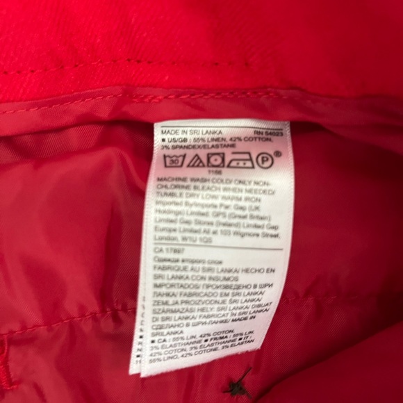 BR pre-loved banana republic Avery red pants 2L size 2 long - Picture 3 of 7